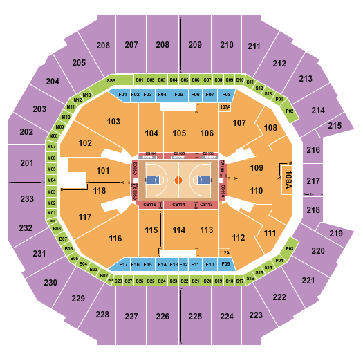 Spectrum Center NCAA Tournament Seating Chart